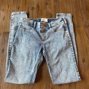 3/27$ Abercrombie Kids mid-rise pull-on jean legging jegging size 13/14 long